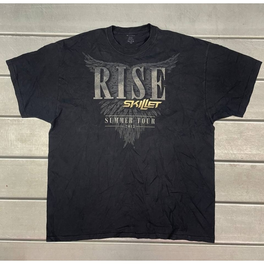 Skillet Rise Band T-Shirt Size XL Black 2013 Summer‎ Tour